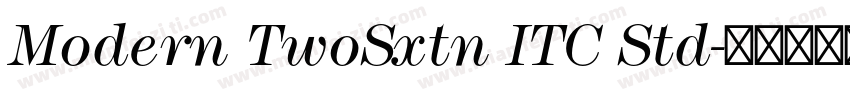 Modern TwoSxtn ITC Std字体转换